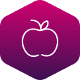 Diabetes vorbeugen: viel Obst und Gemüse essen - Icon Apfel Diabetes vorbeugen: viel Obst und Gemüse essen - Icon Apfel