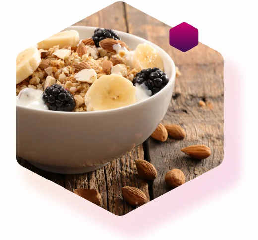 Nahaufnahme von einem gesunden Frühstück für Diabetiker